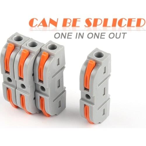 1/5/10 pcs Fast wire connector SPL-1 universal compact plug-in conductor butt terminal block can be spliced one in one out