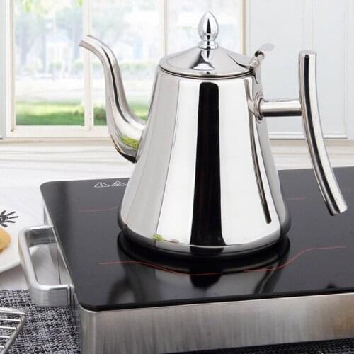 1.5L Stainless Steel Teapot Coffee Pot with Filter Kettle Home Hotel Bar Restaurant Stainless Steel Kettle Pot Induction Cooker