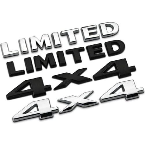 1 pc Car Metal Chrome 3D 4x4 LIMITED logo Displacement Emblem Badge Truck Auto Motor Sticker Decal for jeep Everbright Dodge
