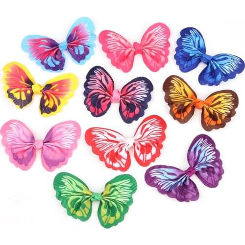 10pcs 5X7cm Handmade Beautiful Flying Butterfly Bowknot For Sewing Apparel Decoration & DIY Girl Ornaments Accessories