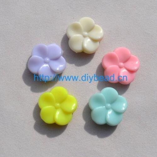 100pieces/lot DIY Jewelry Accessory Round Shape Beads,Spring Color,19MM Acrylic Beads Cartoon Blossom