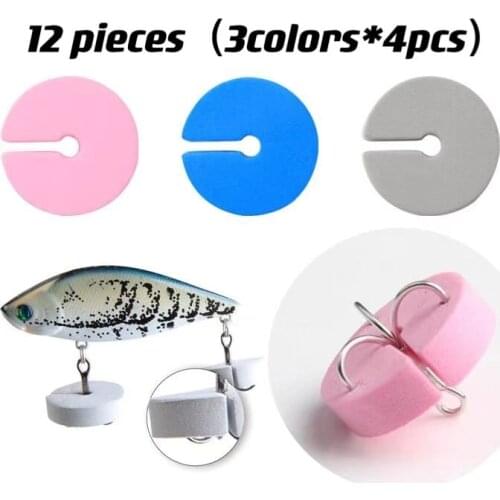12pcs Fishing Lures Minnow Treble Hook Protector Cover Prawn Shrimp Fishing Lure Bait Safety Caps Fishing Accessories Tools