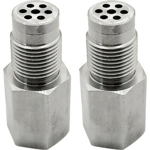 2PcsxMetal Check Engine Light Fix Catalytic Mesh Oxygen O2 Sensor Spacer Adapter Bung