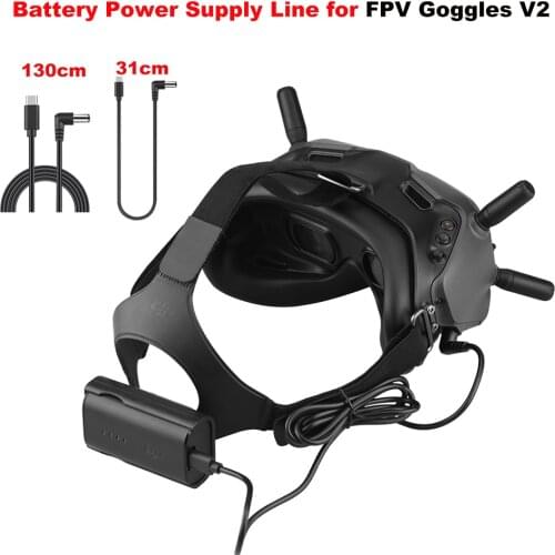30CM 130CM Battery Power Supply Line for DJI FPV Goggles V2 Glasses Charging Connection Line Flying Goggles Cable Accessories