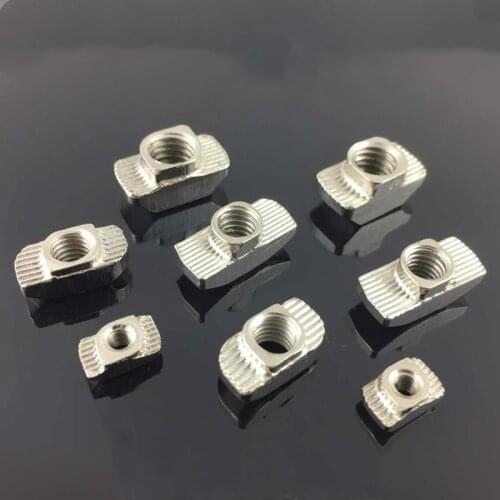 50 pcs T Nut M3/M4/M5/M6/M8 For 20/30/40/45 Series Slot European standard aluminum profile accessories T-shaped ship type