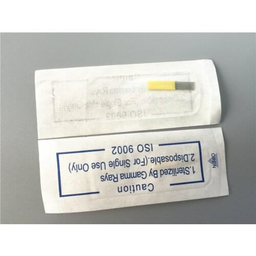 500pcs Double 17pin Flat Microblading Needles Tattoo Permanent Makeup Manual Eyebrow Blade For 3D Embroidery Tattoo Pen Machine