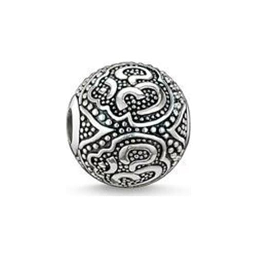 Free Shipping Hot Sale 2015 Om Bead, Trendy Karma Beads 925 Sterling Silver DIY Beads for Bracelet Charm for Women Men Jewelry
