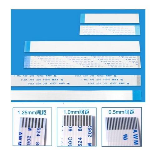 FFC Cable 24P 0.50mm Pitch Jumper, Opposite Side Contacts (Type B), 24 Circuits, 200mm Cable Length,China-made