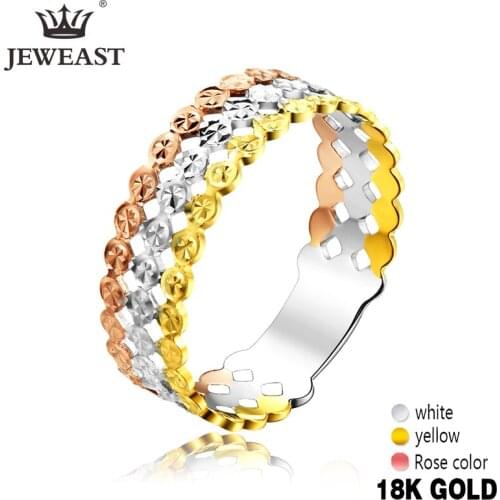 JYM 18K Gold Pure Gold Ring Real 18K Gold Solid Gold Rings Beautiful Upscale Trendy Classic Party Fine Jewelry Hot Sell New 2020