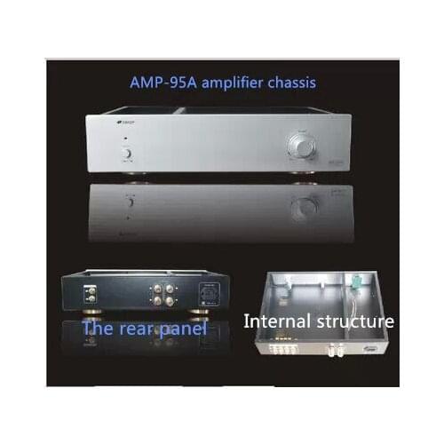 430*95*340MM AMP95-A standard chassis Aluminum iron combination Pre-amplifier chassis all-aluminum amplifier chassis case