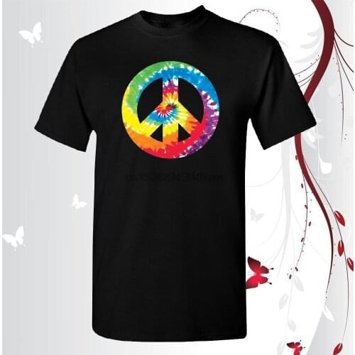 Peace Colorful Tye Dye Retro MenS T-Shirt Swirl Woodstock Women Tshirt