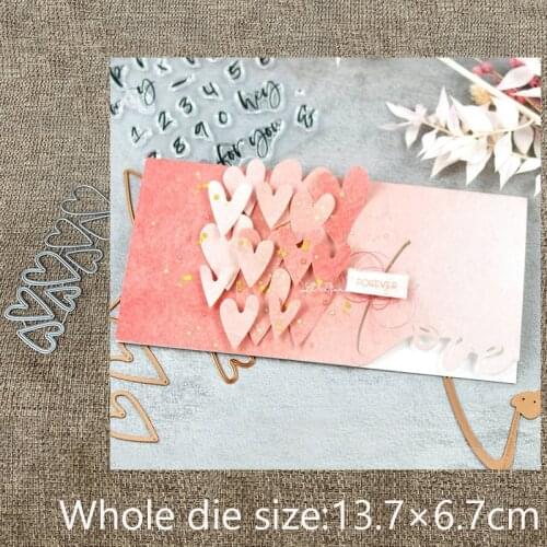 XLDesign Craft Metal Cutting Dies stencil mold 8pcs hearts decoration scrapbook Album Paper Card Craft Embossing die cuts