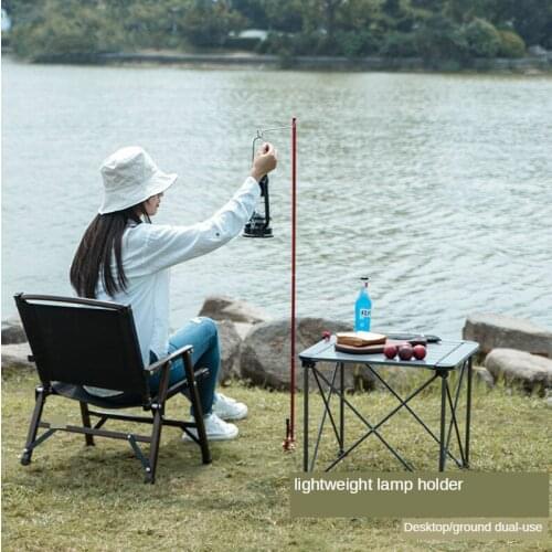 Multifunctional Camping Hunting Hiking Folding Lamp Post Pole Kit Portable Fishing Hanging Light Fixing Stand Holder