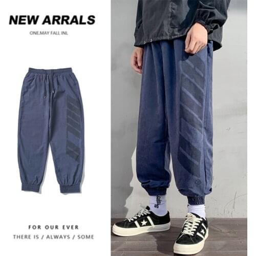 2020 Hip Hop Boy Elastic Waist Harem Pants Men Streetwear Punk Casual Trousers Joggers Male Ankle-length Mens Pants Sweatpants