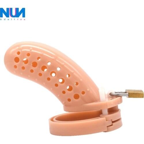 NUUN Hollow&breathable Male Chastity Device Cock Cage With Adjustable Ring Adult Lock Stop masturbating Sex Toys for male