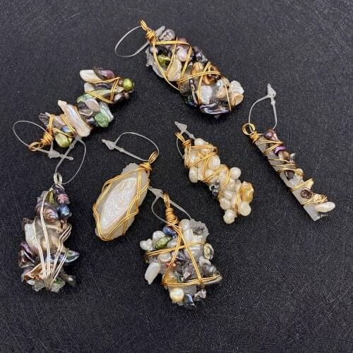 Wholesale Multi-color Irregular Shape Pendant Pearls for Jewelry Making DIY Handmade Accessories Beaded Decoration Fashion