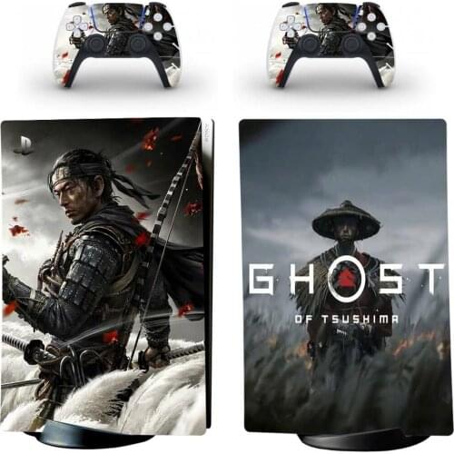 Ghost of Tsushima PS5 Digital Edition Skin Sticker Decal Cover for PlayStation 5 Console and Controllers PS5 Skin Sticker Vinyl