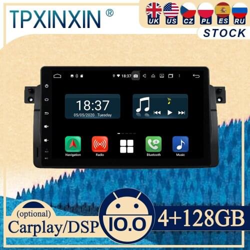 PX6 For BMW E46 M3 318/320/325/330/335 Android 10 Carplay Radio Player Car GPS Navigation Head Unit Car Stereo WIFI DSP BT