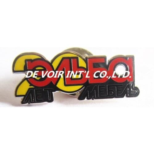 Custom pin badge, red enamel pin