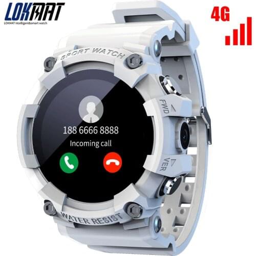 LOKMAT SKY Smart Watch One-Key Emergency Call Watches Sport Fitness Tracker Bluetooth Full Touch Screen Camera SOS 4G Chat Watch