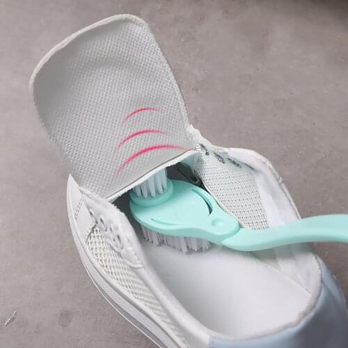 Sneakers Washing Double Head Long Handle Home Cleaning Shoe Brush Household Cleaner Household Merchandises Gadgets