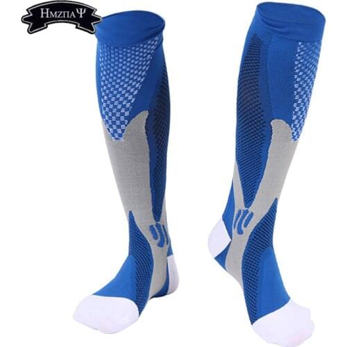 Meias sports elastic compression cycling outdoor male and female