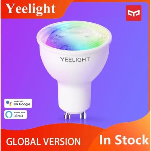 Yeelight GU10 Colorful Smart LED Bulb W1 350 Lumen Game Music Sync Voice Control Work With Yeelight APP Google Assistant Alexa
