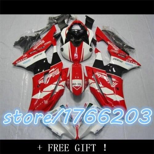 Aftermarket Fairing Fit YZF R6 08-11 YZFR6 2008-2011 YZF-R6 Body Kit Red White