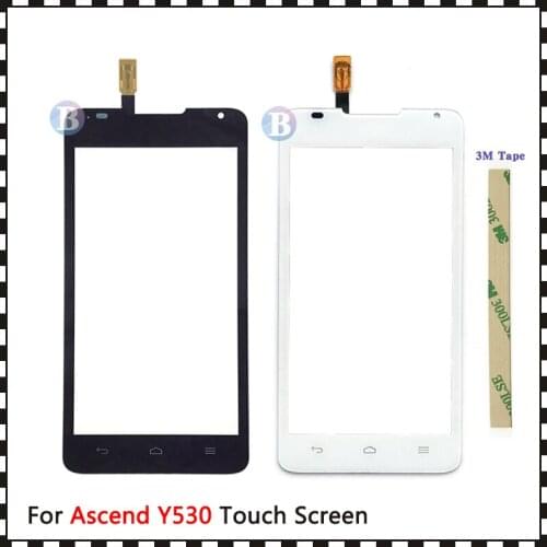High Quality 4.5" For Huawei Ascend Y530 Touch Screen Digitizer Sensor Outer Glass Lens Panel Black White