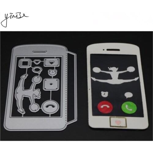 YINISE Metal Cutting Dies For Scrapbooking Stencils Phone Die Cut SCRAPBOOK DIY Album Cards Decoration Embossing Folder Die Cuts