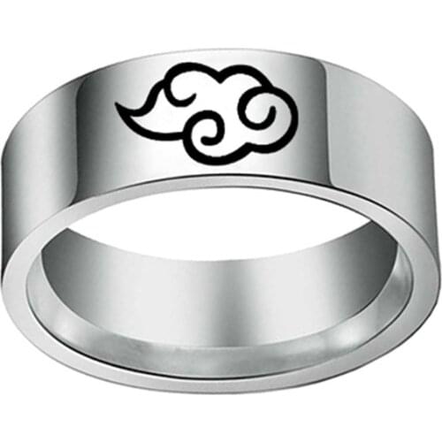 YWSHK Anime Cosplay Cloud Rings Japanese Style Animation Cosplay Ring Stainless Steel Jewelry Mens Rings Customizable LOGO