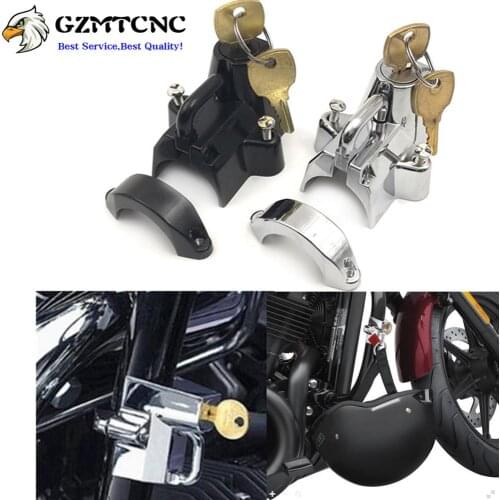 Helmet Lock Casque Mount Anti-theft Security Universal For Harley Sportster 1200 883 XL Custom 7/8'' 22mm Tube