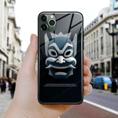 The Blue Spirit Mask Design Soft Silicone Glass Phone Case Cover Shell For iPhone SE 6 6s 7 8 Plus X XR XS 11 12 Mini Pro Max