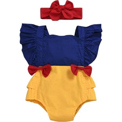 2020 Newborn Baby Girl Clothes Fairy Lace Bodysuits Cotton Cute Jumpsuit Outfit Clothes 0-24M