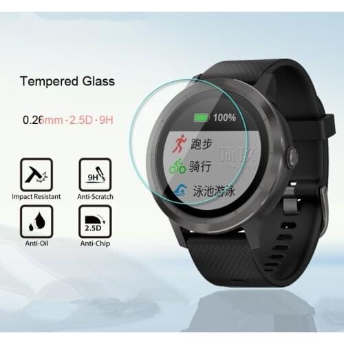 3 pcs Ultra Clear Tempered Glass Protective Film Guard For Garmin Vivoactive 3 3trainer HR Smart Watch Display Screen Protector