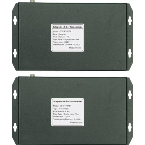 8 channels Telephone and 1 channel Ethernet Optical Fiber transceiver