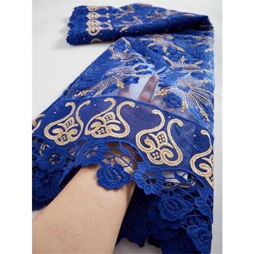 African Lace Fabric Embroidery Milk Silk Mehs Tulle Lace With Rhinestones African French Lace Fabric For Party Dresses TY045