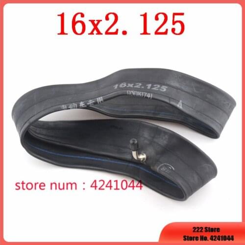 Free shipping Electric bicycle inner tube 16X2.125 bike Inner Tube with a Bent Angle Valve Stem