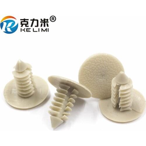 KE LI MI Car interior ceiling cover brown fastener retainer rivets push in 9mm hole auto roof liner trunk lining fixed clips