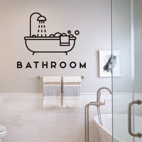 Bathroom decor bathroom stickers toilet WC salle de bain naklejki wand aufkleber pegatinas de pared vinil muurstickers tile