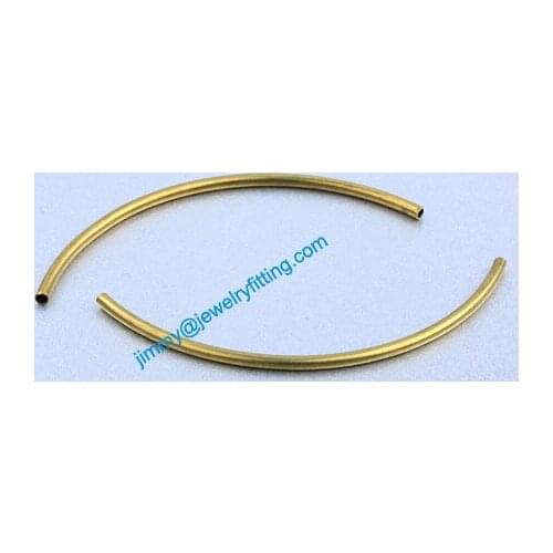 Jewelry findings Brass metal tube beads spacer beads Bent tube Beads for jewelry making 2*60*0.18mm