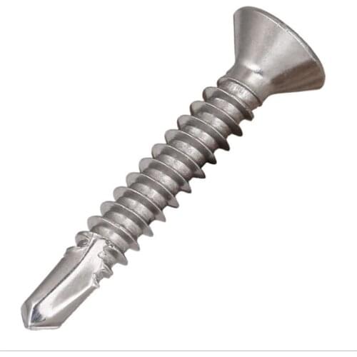 GuHua Cross Countersunk Head Self Drilling Screws KA 304 Stainless Steel Philips Flat Head Drill Tail Self Tapping Screw 10pcs