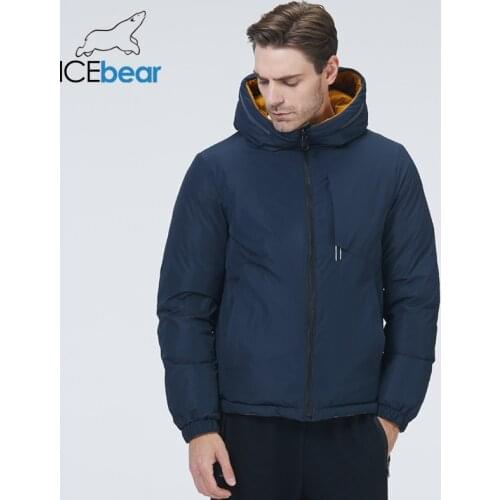 ICEbear 2021 new male short jacket winter mens jacket double-sided wearing warm coat brand mens clothing MWD21819I