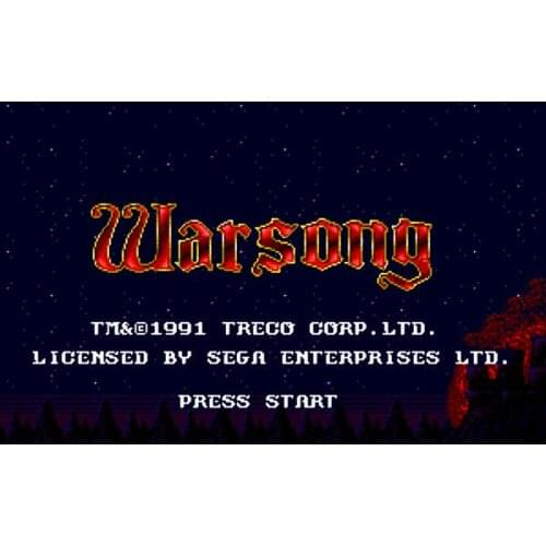 Warsong 16 bit MD Game Card For Sega Mega Drive For Genesis