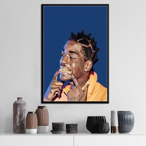 Kodak Black Hip Hop Rap Music Star Art Canvas painting Poster Wall Home Decor