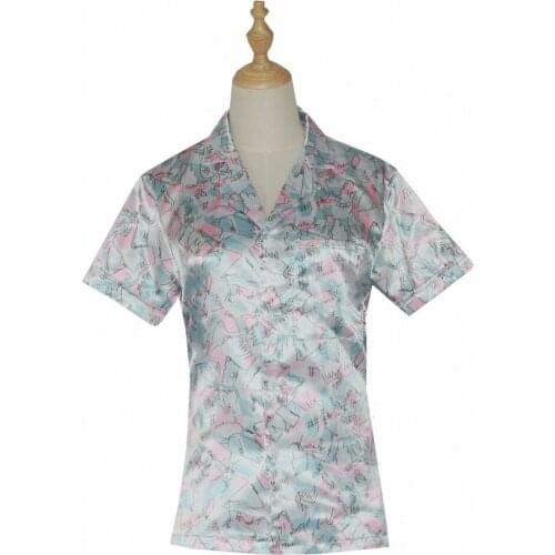 Smooth Fabric Printed Short T-shirt Cosplay Stranger Things 3 Shirt Hopper Costume for Male Halloween Carnival Party Costumes