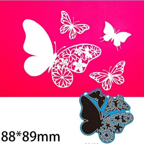 Metal Cutting Dies Creative Half Hollow Butterfly New Scrapbook Decoration Template Embossing DIY Paper Card Craft 88*89 mm