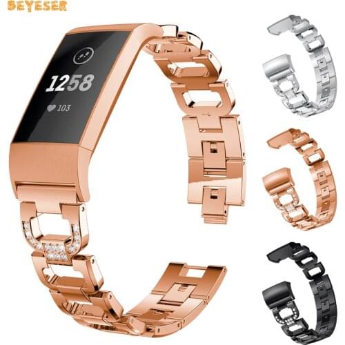 Fashion Woman Stainless Steel Watchband For Fitbit Charge 2 Smartwatch Band Replacement Wristband Strap Bracelet Wrist Belt