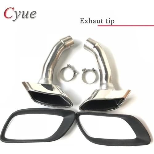 1 Pair Chrome Pure 304 Stainless Steel x6 Exhaust Muffler Tip For BMW X6 E71 2008-2013