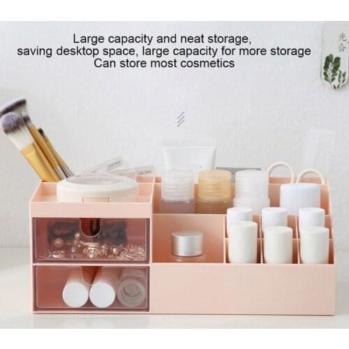 Desktop Cosmetic Storage Box Multi Grid Display Stand Makeup Organizer Desktop Jewelry Collection Case Holder Household